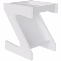 Naples Z Shape Side Table in White