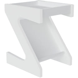 Naples Z Shape Side Table in White