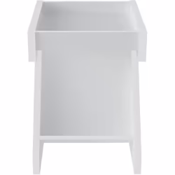 Naples Z Shape Side Table in White