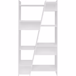 Naples Tall 11 Shelf Space Bookcase Shelving Display Unit - White