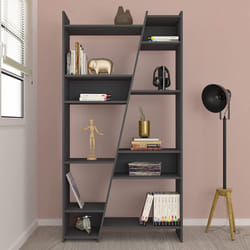 Seconique Naples Tall Bookcase in Grey, W 930mm x D 300mm x H 1790mm