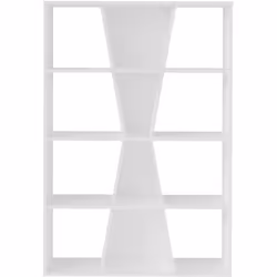 Naples 4 Shelf Medium Bookcase Shelving Unit - White