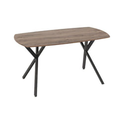 Athens Rectangular Medium Oak Effect/Black Dining Table Only