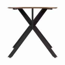 Athens Rectangular Medium Oak Effect/Black Dining Table Only