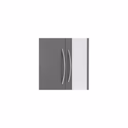 Nevada Mirrored 2 Door 1 Drawer Wardrobe in 3D Effect Grey Finish