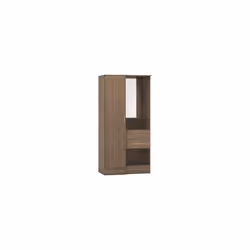 Nevada Vanity 1 Door Wardrobe Rustic Oak Effect
