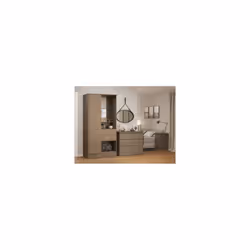 Nevada Vanity 1 Door Wardrobe Rustic Oak Effect