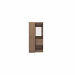 Nevada Vanity 1 Door Wardrobe Rustic Oak Effect