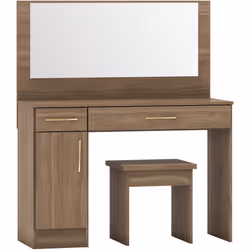 Nevada Vanity/Dressing Table Set Rustic Oak Effect