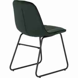 Athens Concrete Effect/Black Rectangular Dining Set with Lukas Chairs - Table with 4 Chairs - Emerald Green Velvet