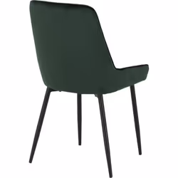 Athens Concrete Effect/Black Rectangular Dining Set with Avery Chairs - Table with 4 Chairs - Emerald Green Velvet