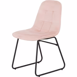 Quebec Straight Edge Dining Set Medium Oak Effect with Pink Lukas Chairs