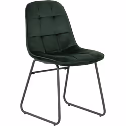 Athens Medium Oak Effect/Black Rectangular Dining Set with Lukas Chairs - Table with 4 Chairs - Emerald Green Velvet