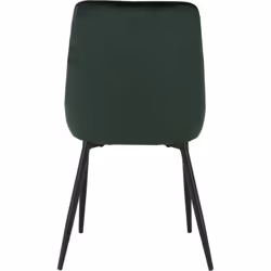 Athens Medium Oak Effect/Black Rectangular Dining Set with Avery Chairs - Table with 4 Chairs - Emerald Green Velvet