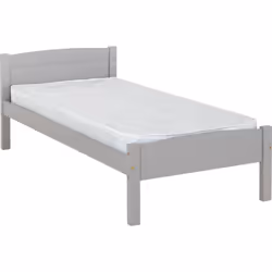 Amber 3FT Single Bed Frame Only in Grey Slate