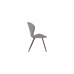 Seconique Quebec Chair in Grey Faux Leather Sold 4PC, W 51cm x D 62cm x H 90.5cm