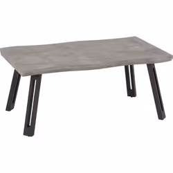 Quebec Wave Edge Coffee Table Concrete Effect/Black