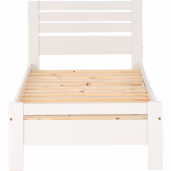 Toledo 3ft 90cm Single Bed Frame in White Pine and MDF Wooden Slatted Base