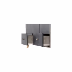 Nordic 3 Door 3 Drawer Wardrobe Concrete Effect/Charcoal