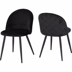 Marlow Chairs Black Velvet priced at a pack of 4 Chairs
