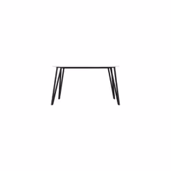Marlow White Marble Effect/Black Dining Table