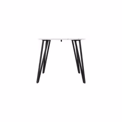 Marlow White Marble Effect/Black Dining Table