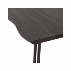 Quebec Wave Edge Black Wood Grain/Black Dining Table Only