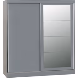 Nevada 2 Door Sliding Wardrobe Grey Gloss