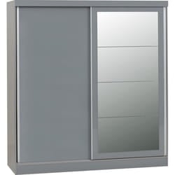 Nevada 2 Door Sliding Wardrobe Grey Gloss
