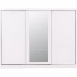 Nevada 3 Door Sliding Wardrobe White Gloss