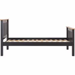 Monaco 3ft Single Bed 90cm High Foot End Frame in Grey and Oak Finish