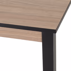 Radley Dining Set in Black and Oak 4 Chairs with Oat Fabric Seats
