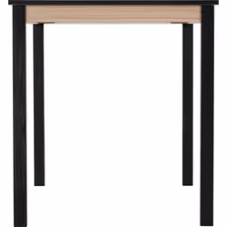 Radley Dining Set in Black and Oak 4 Chairs with Oat Fabric Seats - Additional view 4