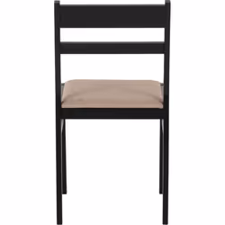 Radley Dining Set in Black and Oak 4 Chairs with Oat Fabric Seats - Additional view 9
