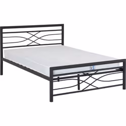 Kelly 5ft Metal Bed Frame in Black Finish