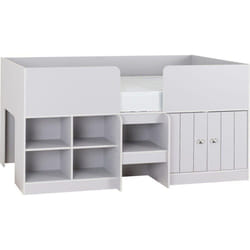 Orlando Low Sleeper Bed Bed Frame in Dove Grey Finish