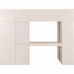 Jupiter High Sleeper Bed Storage Frame in White and Grey 2 Man Delivery - Additional view 6