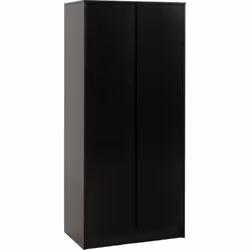 Malvern 2 Door Wardrobe in Black Finish Hanging Rail and Shelf