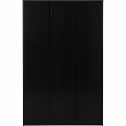 Malvern 3 Door Wardrobe in Black Finish Hanging Rail and Shelving