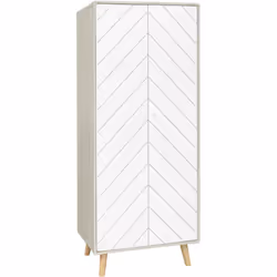 Dixie 2 Door Wardrobe in Dusty Grey and White