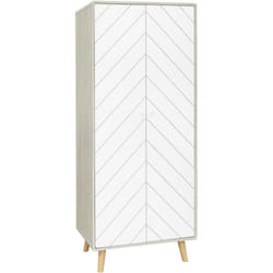Dixie 2 Door Wardrobe in Dusty Grey and White