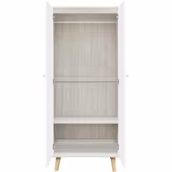 Dixie 2 Door Wardrobe in Dusty Grey and White