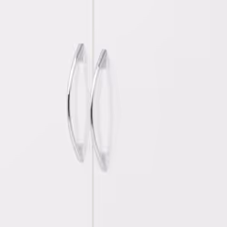 Nevada 2 Door Corner Wardrobe in White Gloss Finish