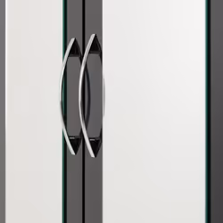 Nevada 3 Door 2 Drawer Mirrored Wardrobe in Black Gloss Finish - Additional view 5