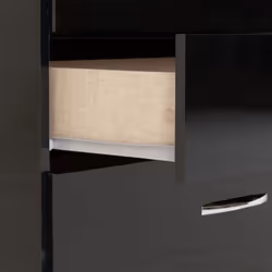 Nevada 3 Door 2 Drawer Mirrored Wardrobe in Black Gloss Finish - Additional view 6