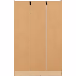 Nevada 3 Door 2 Drawer Mirrored Wardrobe in Black Gloss Finish - Additional view 7