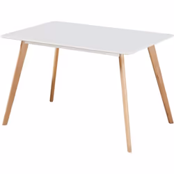 Bendal Dining Table in White and Beech Finish