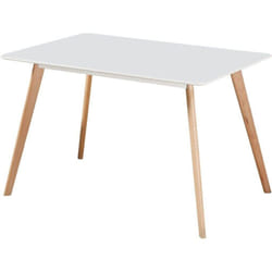 Bendal Dining Table in White and Beech Finish