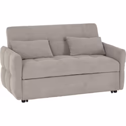 Chelsea Sofa Bed in Silver Grey Fabric Contemporary and minimalist
