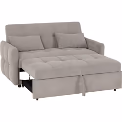 Chelsea Sofa Bed in Silver Grey Fabric Contemporary and minimalist